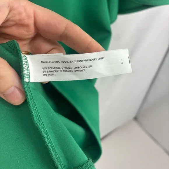 Eloquii Ultramarine Green Flare Sleeve Scuba Dress size 18 Plus Size Knee Length - Picture 8 of 12